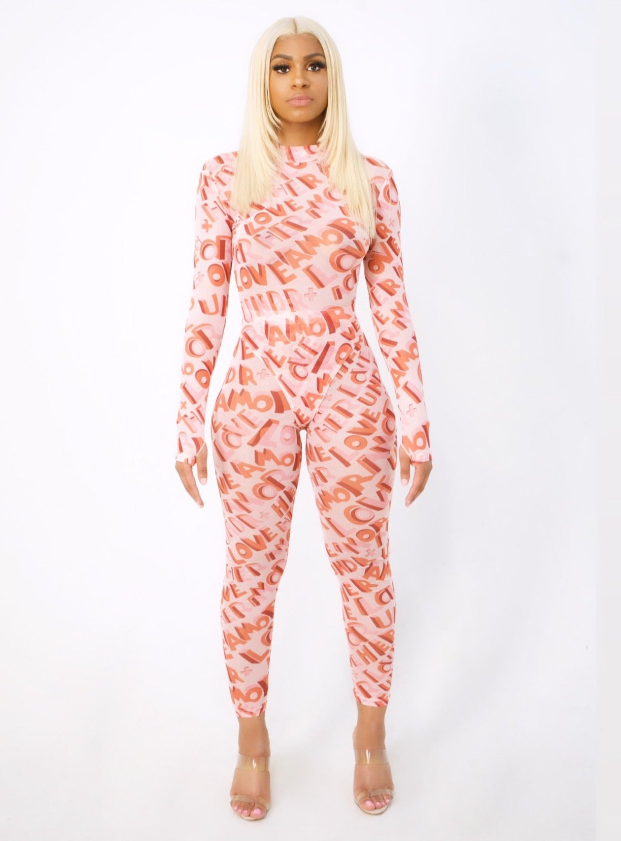 +Her Graffiti Mesh Set "Blush"