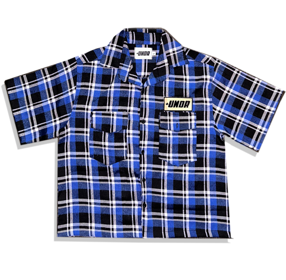 Fear No Evil Flannel Blue