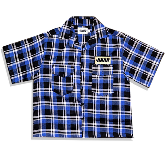 Fear No Evil Flannel Blue
