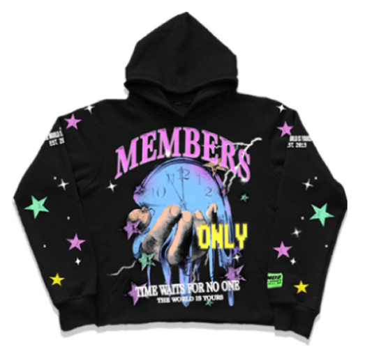 Time Waits For None Hoodie "Black"