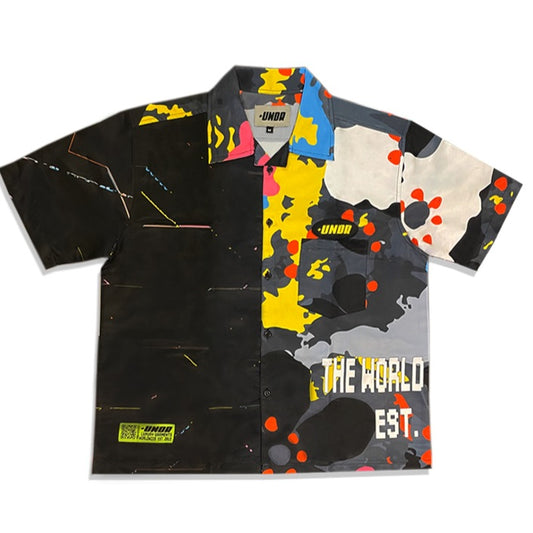 Two-Tone Floral Bowling Shirt